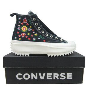 Converse Run Star Hike HI Embroidered Floral Womens Size 9.5 Sneaker NEW